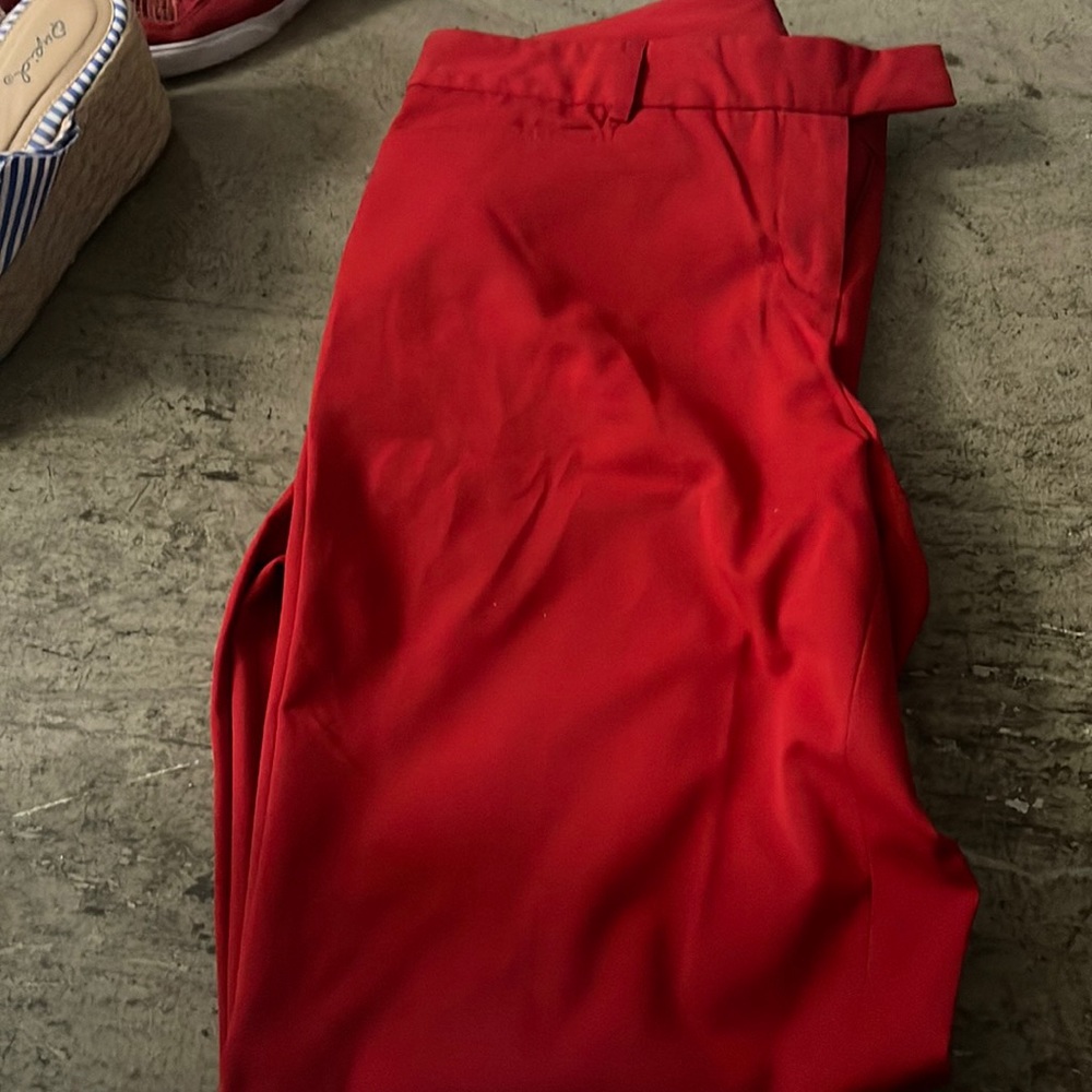 Red express pants